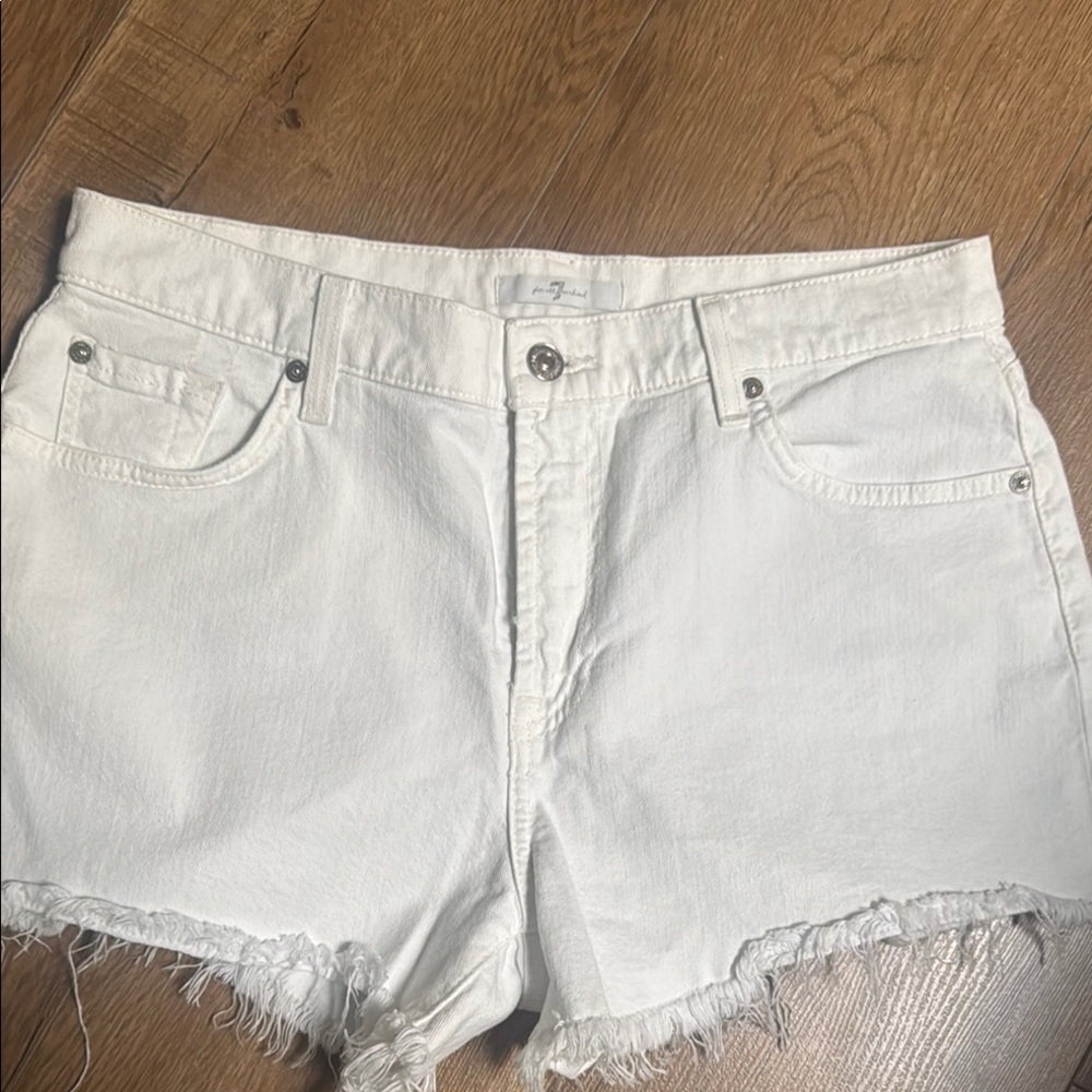 Women's White Denim Shorts